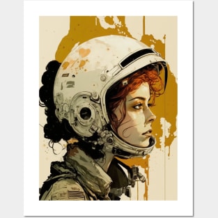 Astronaut Girl Posters and Art